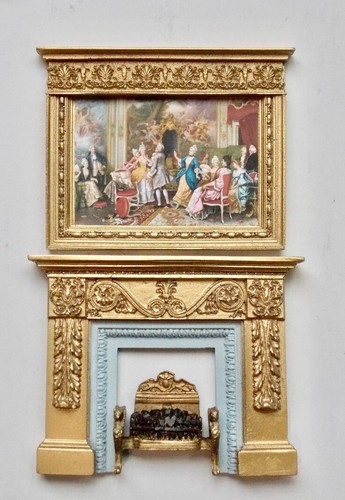 Dolls house fire place coal - dolls,