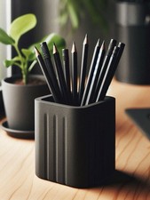 Minimalist Black Pen Holder |