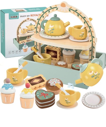 Wooden tea set toddler - wooden,