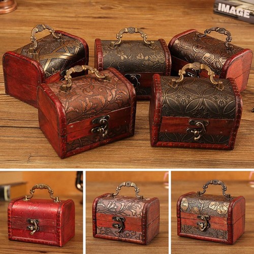 With handle wooden jewelry - wooden, box