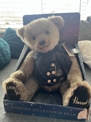 Harrods millennium teddy bear - millennium,