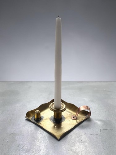 Handmade brass chamberstick - handmade,