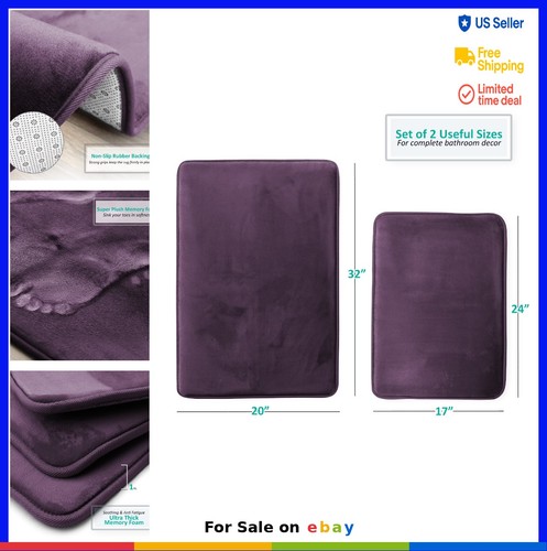 Bath rugs count eggplant - bath,