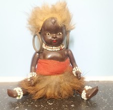 Vintage Antique Black African Souvineer Doll 1960/1970's