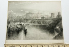 ANCIENT ROME Antique 19th Century Steel Engraving JMW TURNER Willmore B1