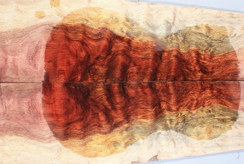 Quilted exotic padauk - quilted,