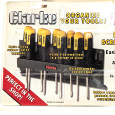 Clarke Magnetic Screwdriver Holder Attaches To Toolbox Holds 9 Tools CTB203 New