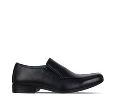 GIORGIO BOURNE SLIP ON SHOES BLACK FAUX LEATHER SIZE 12 EU 47 NEW RRP £44.99