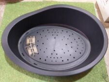 Rosewood Sonny Plastic Dog Bed Graphite, Black, Approx 30cm Anti Slip Feet 