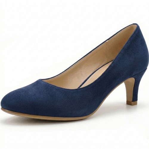 Ladies womens low kitten heel - womens,