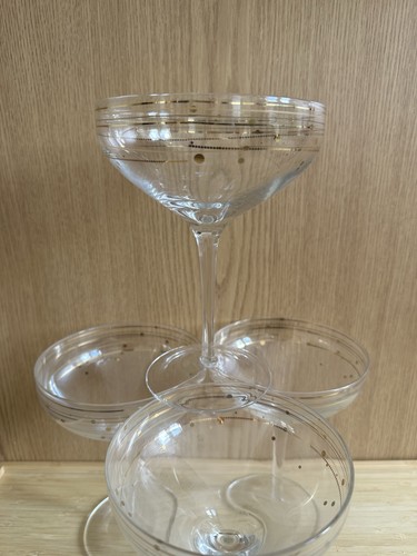 Champagne saucers with - champagne,