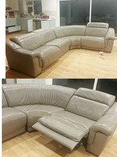 grey corner leather sofa
