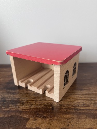 Wooden train track depot - wooden,