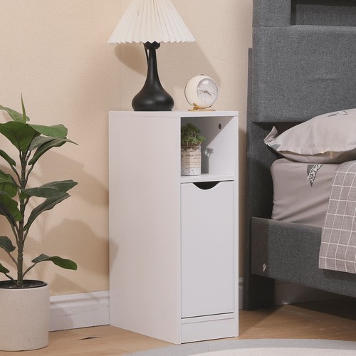 Slim bedside table with door - table,