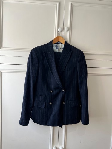 Moss bros double - breasted, navy