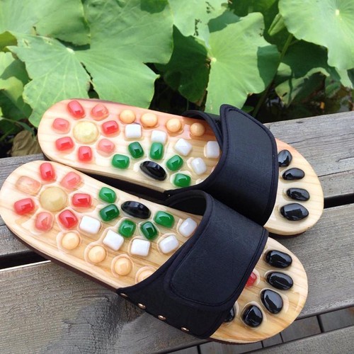 Acupressure massage slippers