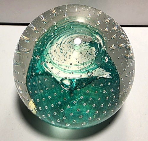 Vintage turquoise art glass - vintage,