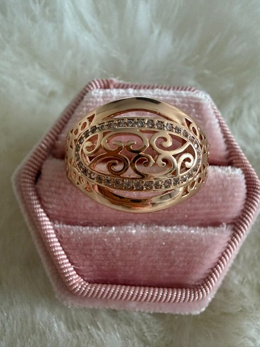 14ct rolled rose gold zircon - rose,