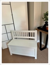 2 x IKEA Hemnes Toy Storage Benches White, H 75 x L 84.5 x D 35cm, One Assembled