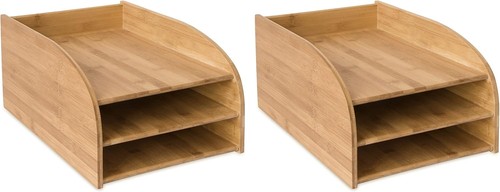 Bamboo tier letter tray - bamboo,