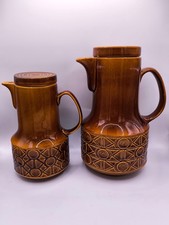 Vintage Beswick England 2211 Brown Geometric Coffee Pots Set of 2 Retro 70s lot