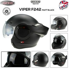 VPR.303 F242 Roof Reverse Flip-Up Motorbike Modular Touring Helmet P/J Rated