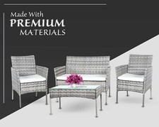 4PIECE RATTAN GARDEN FURNITURE