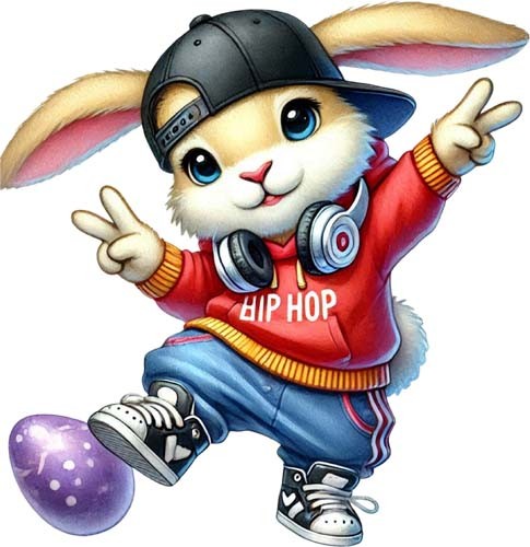 Easter hip hop bunny - hop, rabbit