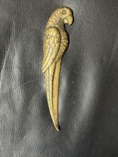 Vintage Brass Parrot Letter