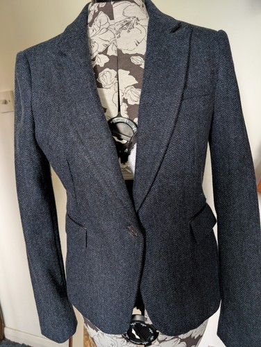 Zara 100 wool navy tweed - wool,