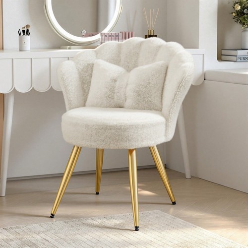 Velvet shell vanity chair - velvet,