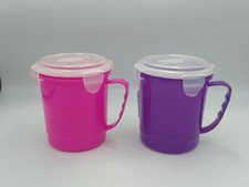 2 Microwave Soup Mugs 600ml