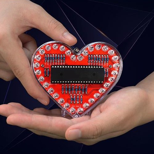 Diy electronics kit heart - diy,