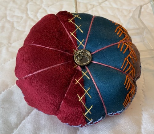 Antique crazy quilt pin - crazy,