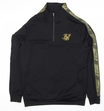 SikSilk Men's Black 1/4 Zip