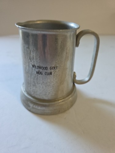 Vintage aluminum tankard mug - aluminum,