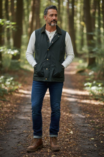 Mens wax padded body warmer - mens,