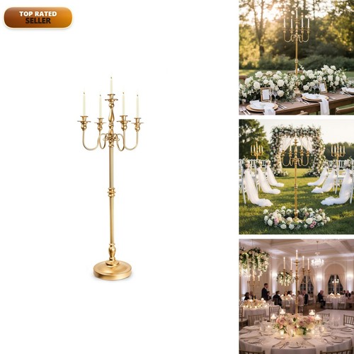Lanlong gold candelabra - gold,