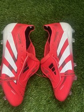 Adidas Predator Elite Tongue FG Red/White New Size UK 9/ Free shipping 
