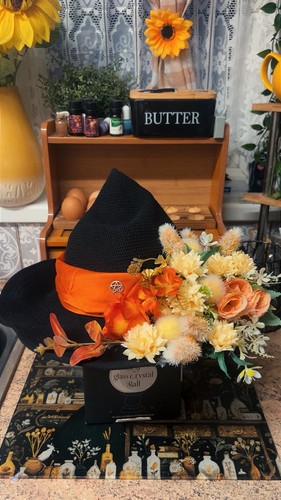 Handmade cotton witches hat - witches,