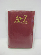 Tallon Padded Mini Address Book A to Z Index Red 11cm x 7cm