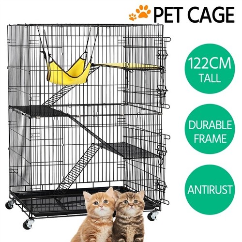 Cat cage tier folding pet - cage,