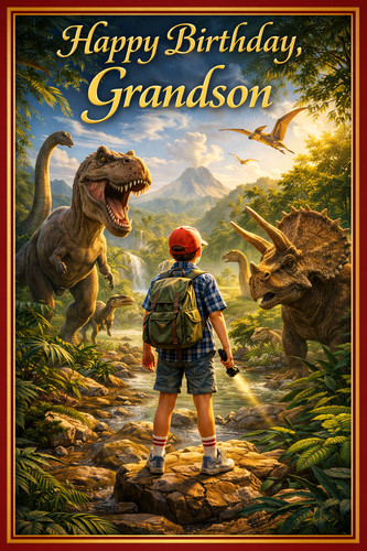 Grandson birthday card - birthday, a5