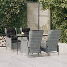 Garden Dining Set Light Grey