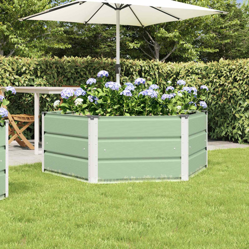 Planter hexagonal green - hexagonal,