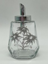 Vintage glass floral sugar - floral,