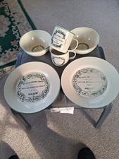 2 X We're A Camping Family. Metal Mugs, Plates And Bowls