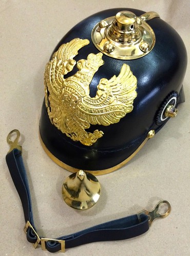 Leather german pickelhaube - german,