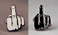 Middle Finger pin badge. 2