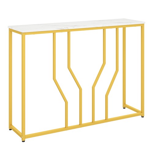 Gold console table - gold, with